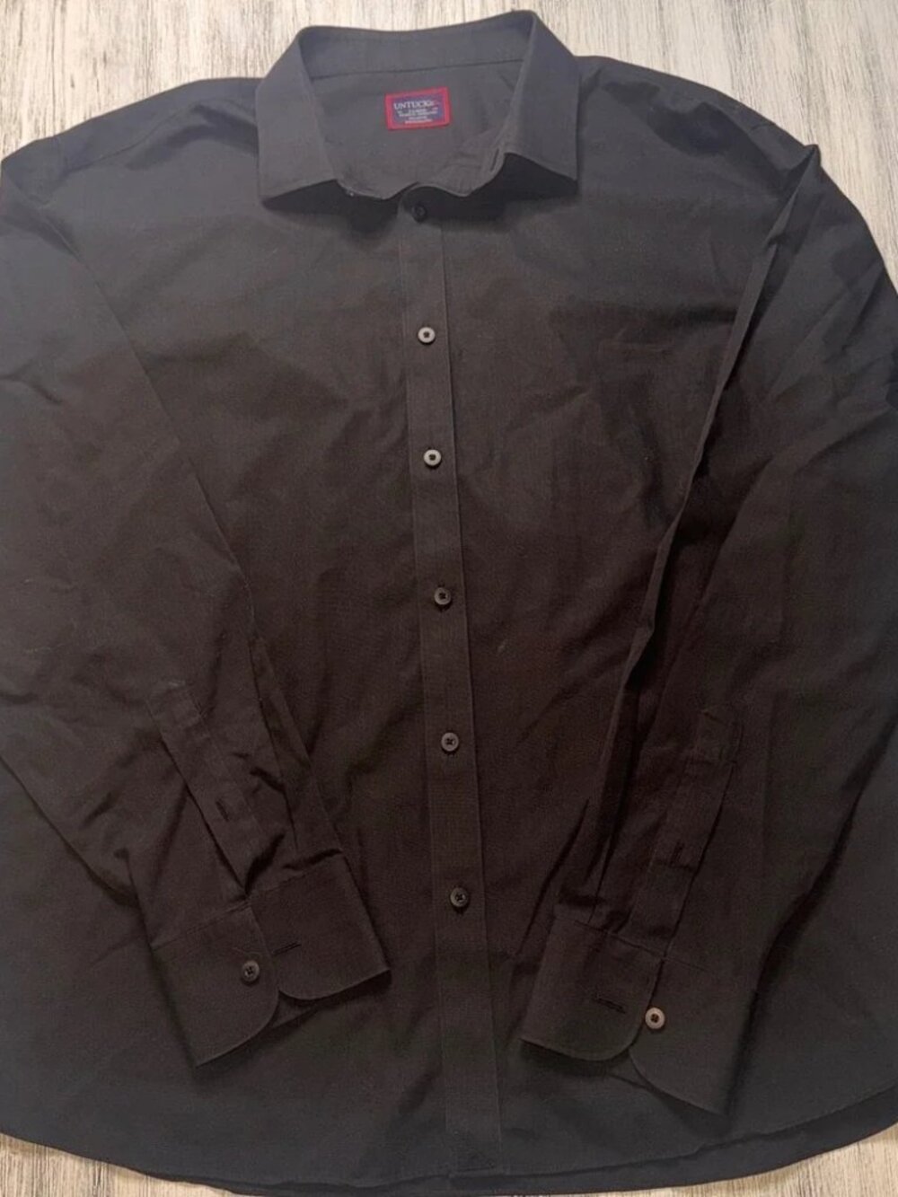 UNTUCKit Black Aubon Men’s Shirt XL – Relaxed Fit Button Down Casual